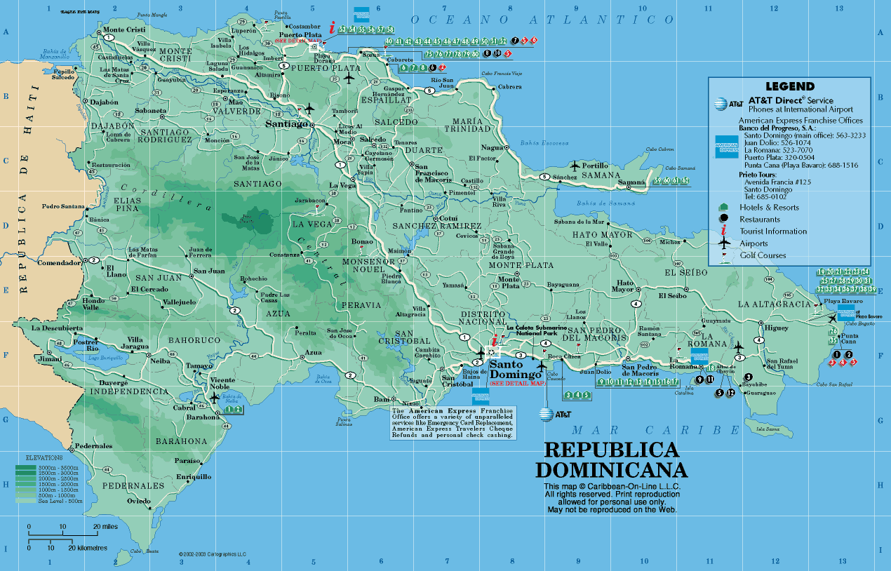 Politican Map of Dominican Republic